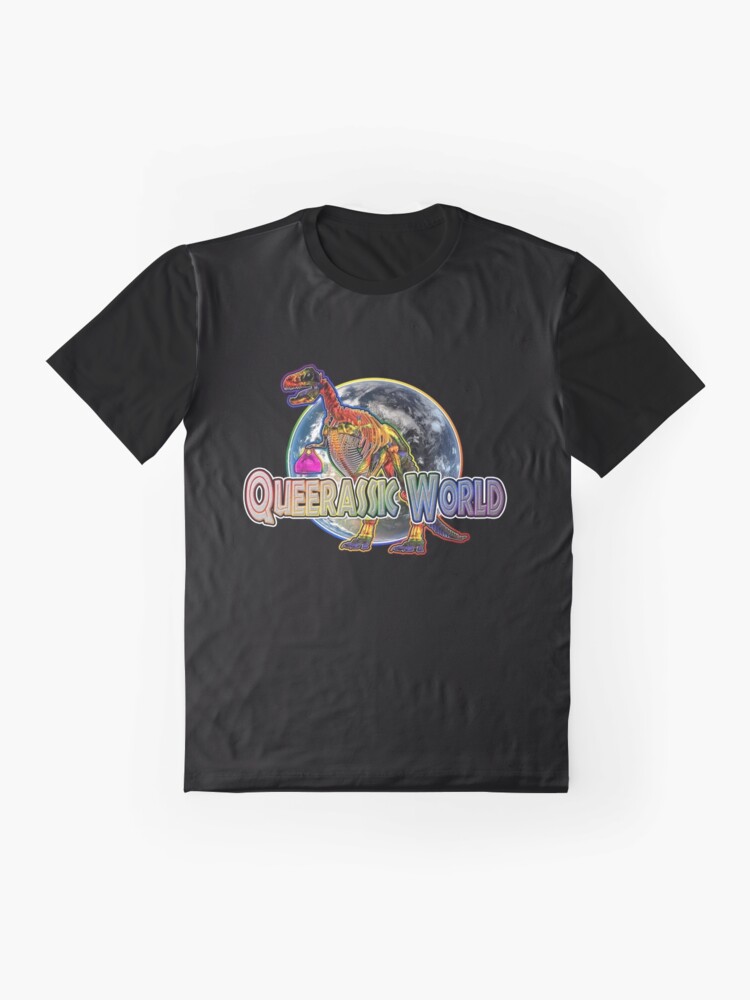 Alternate view of Queerassic World with Tyrannysaurus Regina Graphic T-Shirt