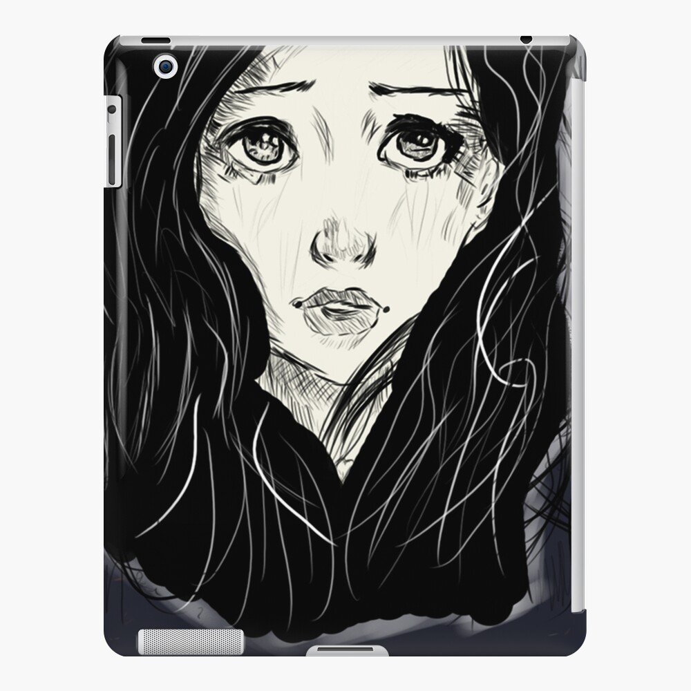 Sad Girl Drawing Ipad Case Skin By Haydenmac Redbubble