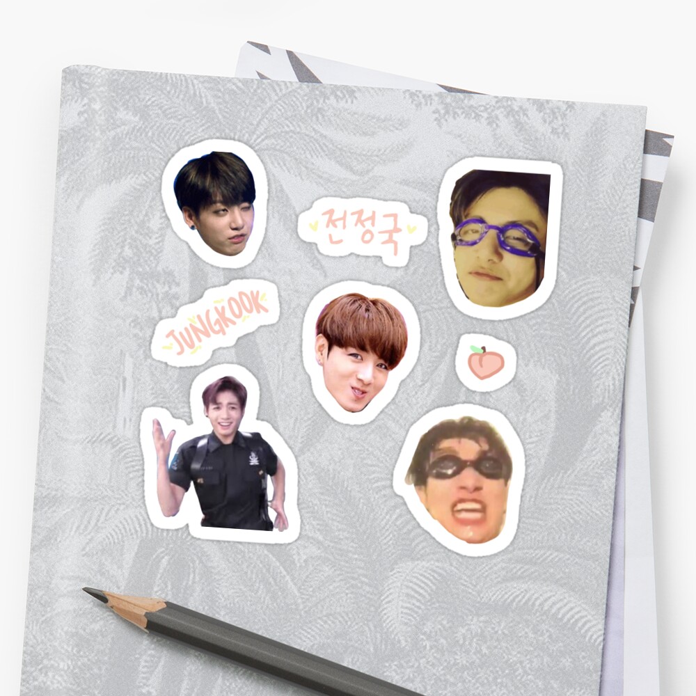 bts jungkook sticker sheet sticker by teafeathers