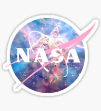Pastellnebel Nasa Logo Glänzender Sticker