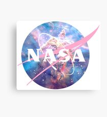 Pastel Nebula Nasa Logo Canvas Print