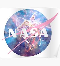 Pastellnebel Nasa Logo Poster