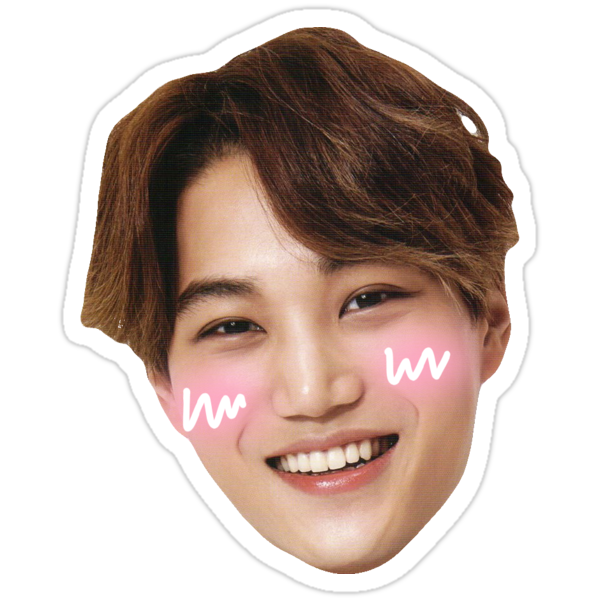 pegatinas exo kai sticker de jellycactus redbubble