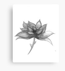 Ink Flower Canvas Print