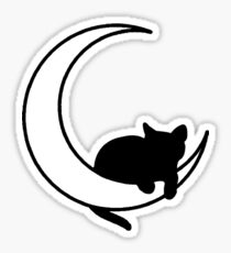 Moon + Cat Sticker