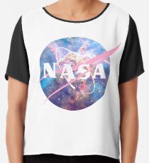 Pastel Nebula Nasa Logo Chiffon Top