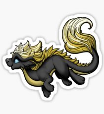 Black and Gold Oriental Dragon Sticker
