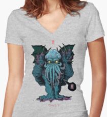 Strange Aeons Women's Fitted V-Neck T-Shirt
