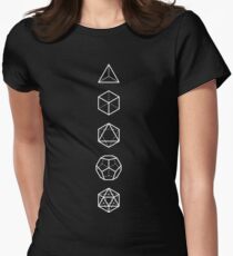 PLATONIC SOLIDS - KOSMISCHE AUSRICHTUNG Tailliertes T-Shirt für Frauen
