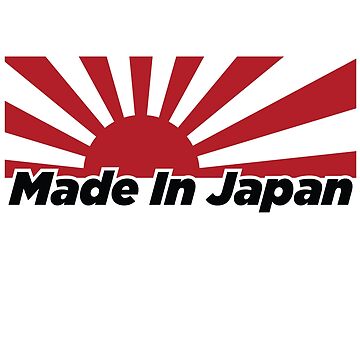 Made In Japan Rising Sun Sticker | Select Size | Outdoor Durable JDM Flag