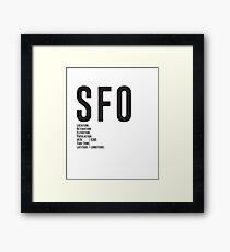 San Francisco Airport SFO Framed Print