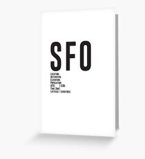 San Francisco Airport SFO Greeting Card