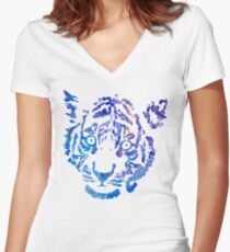 Tiger Number 1 Women's Fitted V-Neck T-Shirt