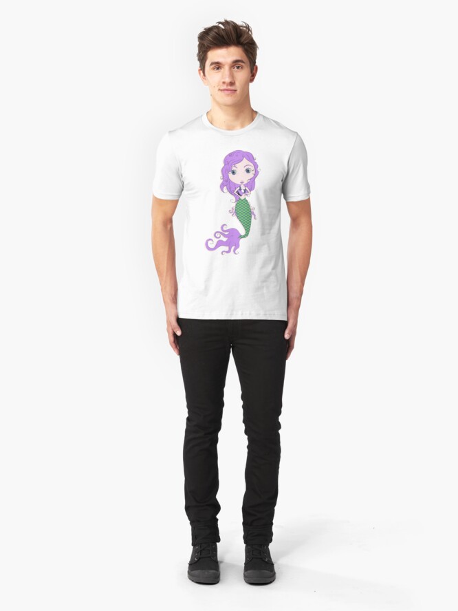Alternate view of I Heart Mermaids - 2nd of 4 Slim Fit T-Shirt