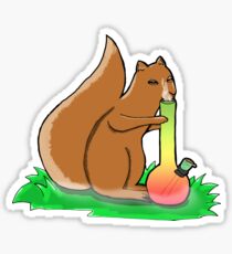Smoking Squirrel Sticker