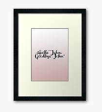 "Hello John, Goodbye John" - The Vampire Diaries Framed Print