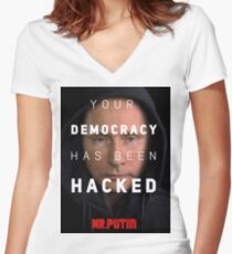 Mr. Putin Women's Fitted V-Neck T-Shirt