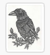 Crow and Roses Sticker