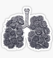 Lungs with peonies Sticker