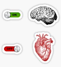 Brain On Heart Off Sticker