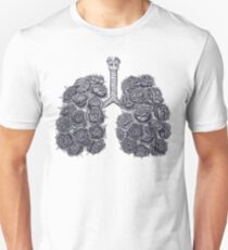 Lungs with peonies Unisex T-Shirt