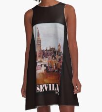 Sevilla Skyline in Andalusien Spanien mit Giralda A-Line Dress