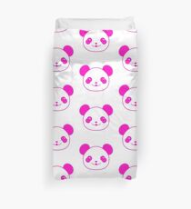 Pink Kawaii Panda Bear Duvet Cover
