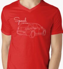 MazdaSpeed 3 Outline - Speed Artwork Men's V-Neck T-Shirt
