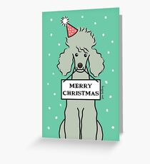 Merry Christmas Poodle Greeting Card