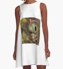 Caterpie on a tree A-Line Dress