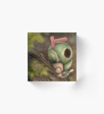 Caterpie on a tree Acrylic Block