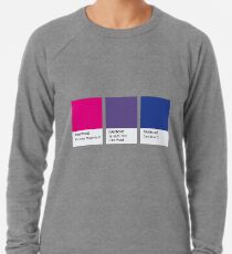 LGBT COLOR PANTONE PALLETE BISEXUAL COMMUNITY DESIGN Lightweight Sweatshirt