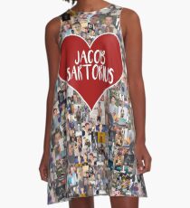 I love Jacob Sartorius - with white outline A-Line Dress