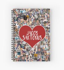 I love Jacob Sartorius - with white outline Spiral Notebook