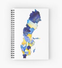 Watercolor Countries - Sweden Spiral Notebook