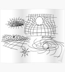 Quantenphysik Kritzeleien Poster
