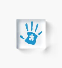 Autism hand autism awareness Acrylic Block