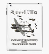 Vinilo o funda para iPad ¡La velocidad mata! P-38 ¡Rayo contra mí 262!