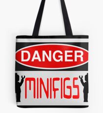 Danger Minifigs Sign Tote Bag
