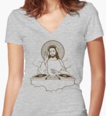 WWDJJD? Shirt mit V-Ausschnitt