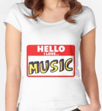 MUSIC Women's Fitted Scoop T-Shirt
