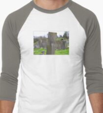 Jesu Mercy Tombstone Cross Men's Baseball ¾ T-Shirt