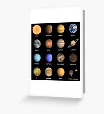 Solar System Planets Greeting Card