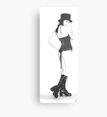 Tip top, Top Hat! - B&W Metal Print