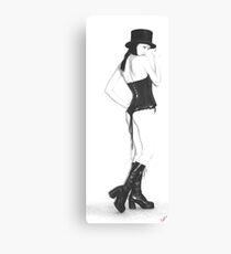 Tip top, Top Hat! - B&W Canvas Print
