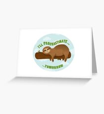 Lazy sloth Greeting Card