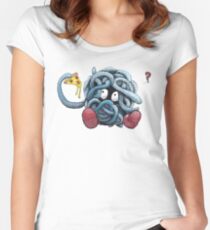 Pokemon pizza party- Tangela Women's Fitted Scoop T-Shirt