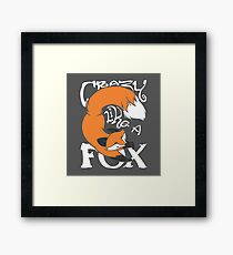 Crazy Like A Fox (Orange) Framed Print