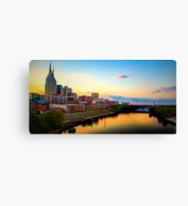 Nashville Skyline at Sunset Canvas Print