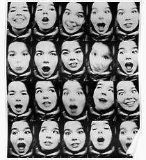 BJORK FACE PRINT Poster